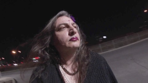 Mature sissy crossdresser enjoys outdoor fun on a Sunday night