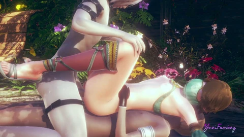 Zelda Yaoi Femboy enjoys double penetration in uncensored threesome