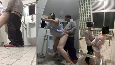 Real public sex, public toilet