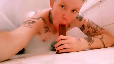 Hot day with ice fetish and nipple play during a POV blow job for FTM