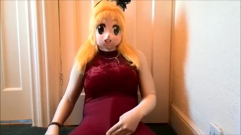 Kigurumi spandex masturbation