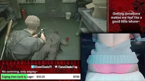 Irresistible Cheeks Enjoys Playing Resident Evil 2 - Leon A (Part 8)